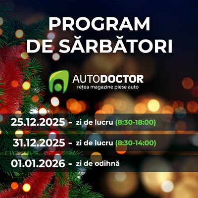 Program de lucru AUTODOCTOR de sărbători